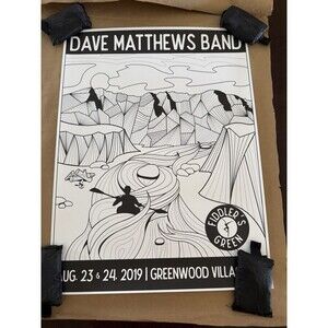 DAVE MATTHEWS BAND COLOR YOUR OWN POSTER 8/23-24/19 Fiddler's Green Greenwood CO